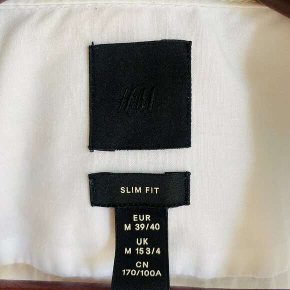 H&M Men's Slim Fit Dress Shirt - White - Picture 4 of 5